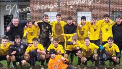 unsere U17 der Saison 2022/23 (nach ihrem Derbysieg gegen Kelmis)